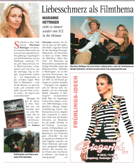 Marianne Hettinger in Augsburg Journal